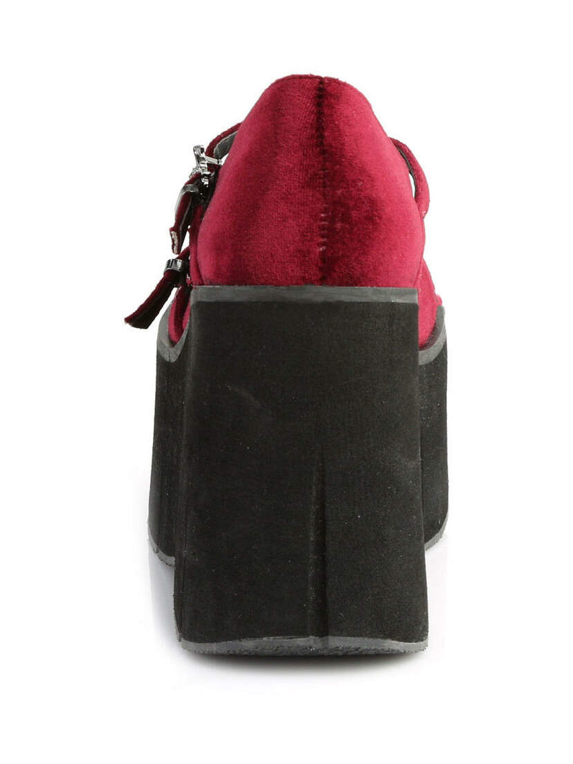 KERA-10 burgundy maryjane platform shoes
