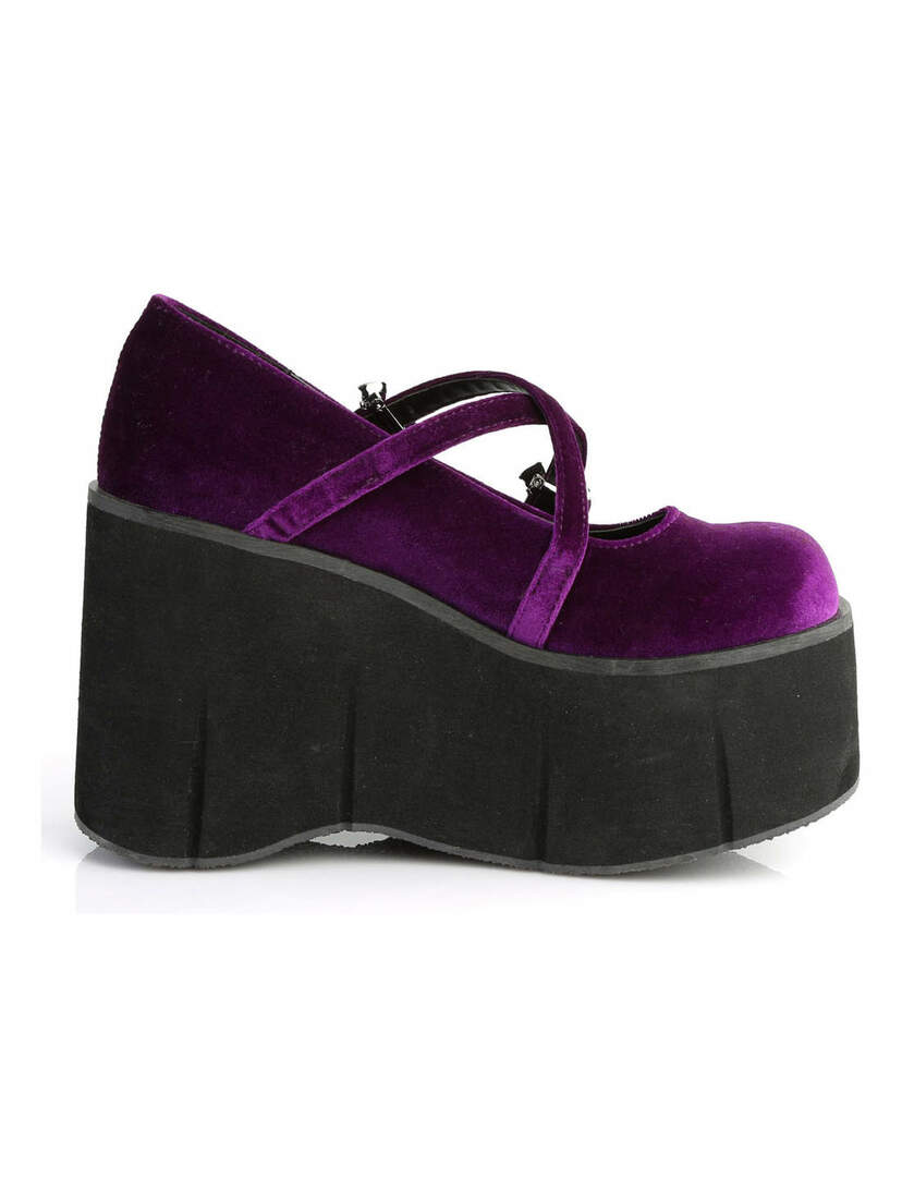 KERA-10 Purple Velvet Maryjane Shoes