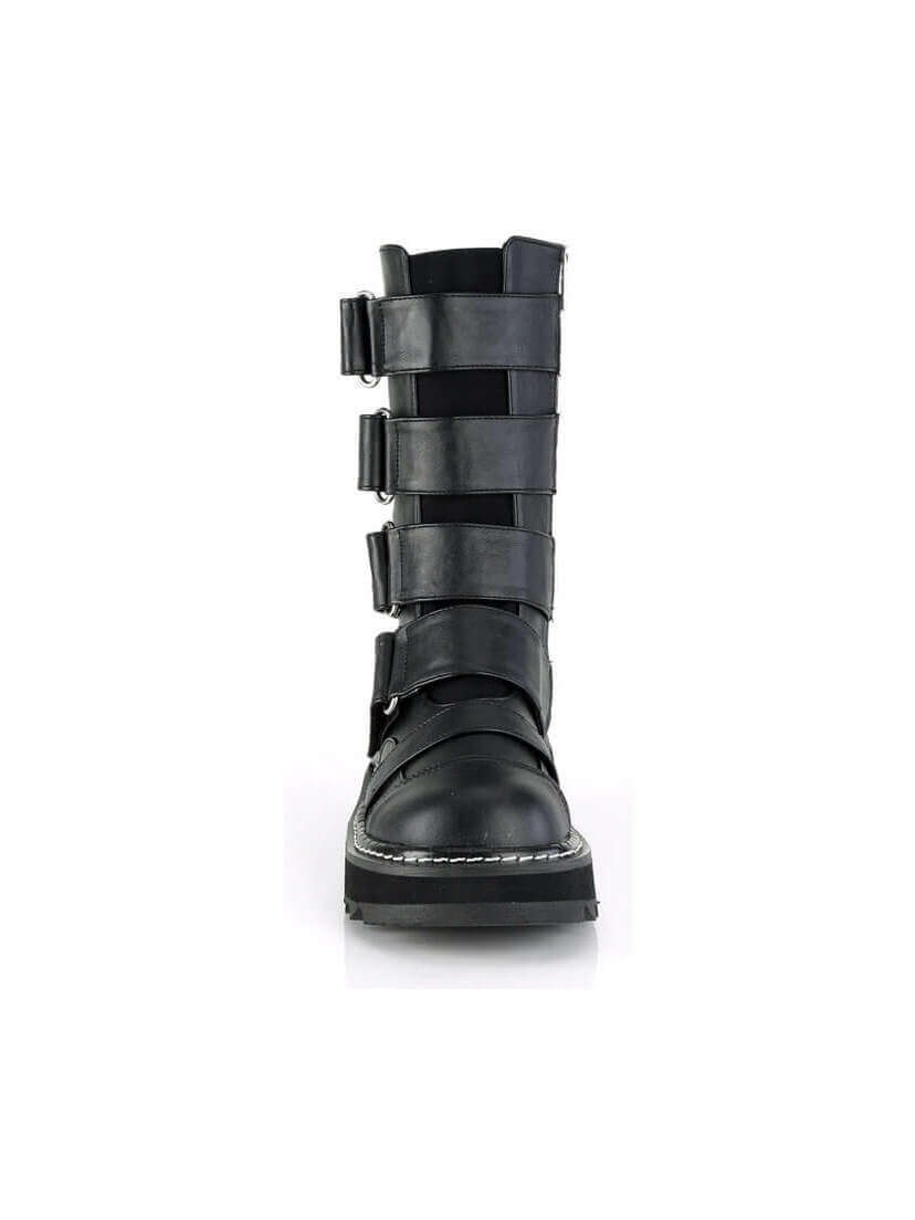 LILITH-211 Mid-Calf Strap Boots