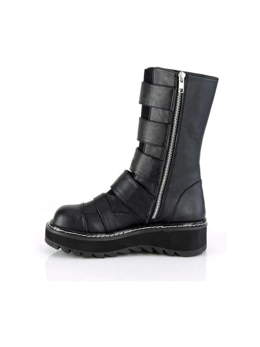 LILITH-211 Mid-Calf Strap Boots