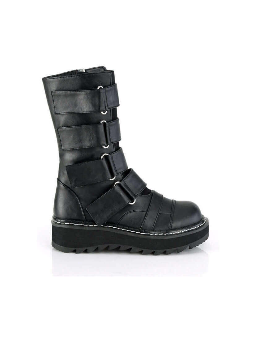 LILITH-211 Mid-Calf Strap Boots