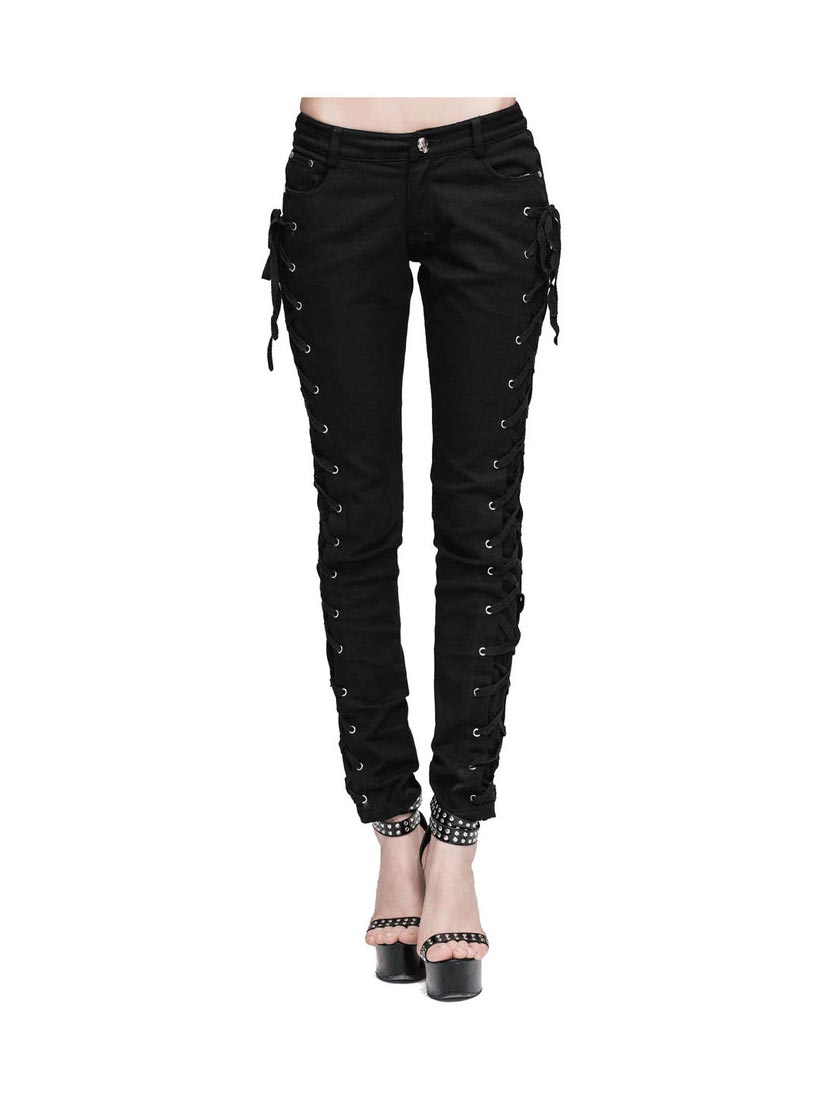 Lethia Side Lace Women's Gothic Jeans