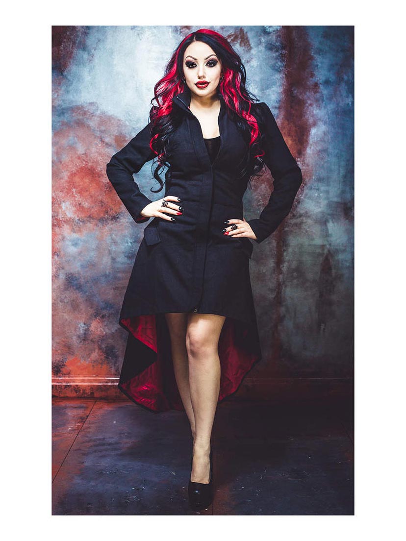 Medea Red Lined Gothic High-low Coat