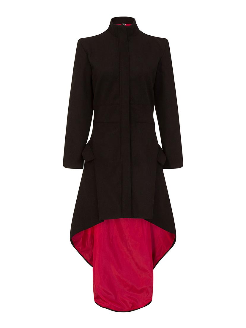 Medea Red Lined High-low Coat