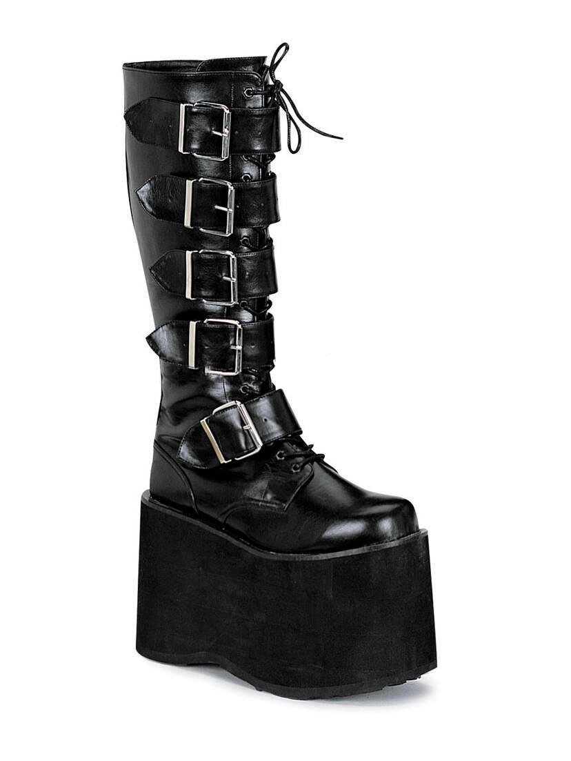 MEGA-618 Black PU Boots