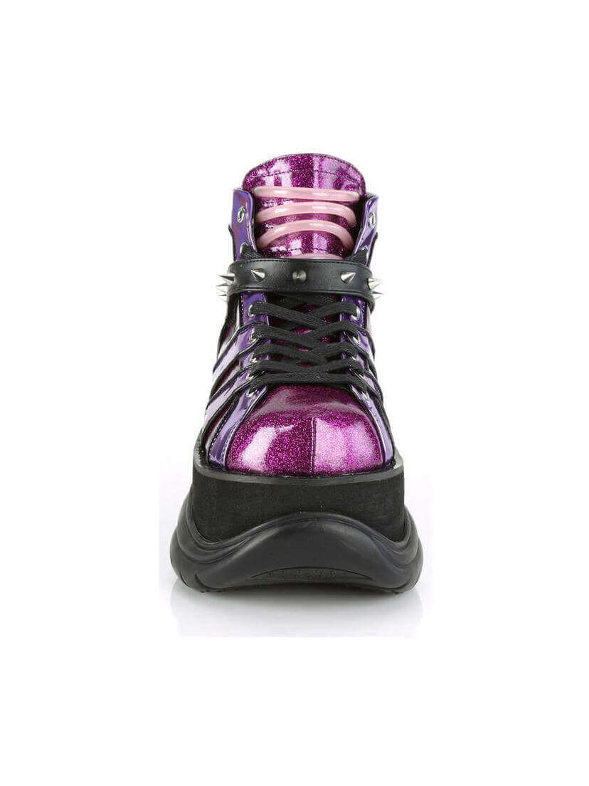 NEPTUNE-100 Purple Glitter Platform Shoes