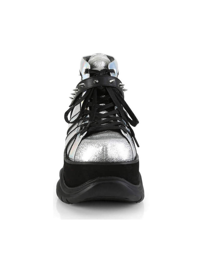 NEPTUNE-100 Silver Glitter Platform Shoes NEPTUNE-100 Silver Glitter Platform Shoes