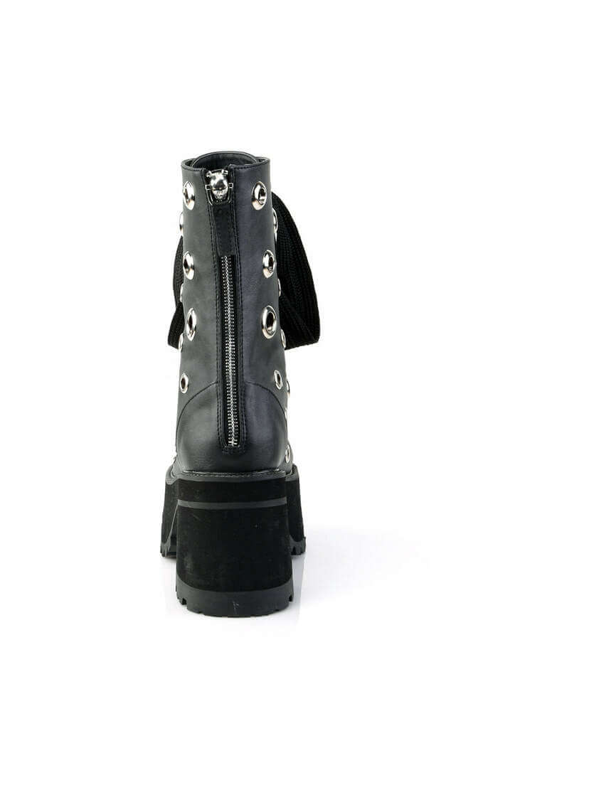 RANGER-310 black platform boots with grommets
