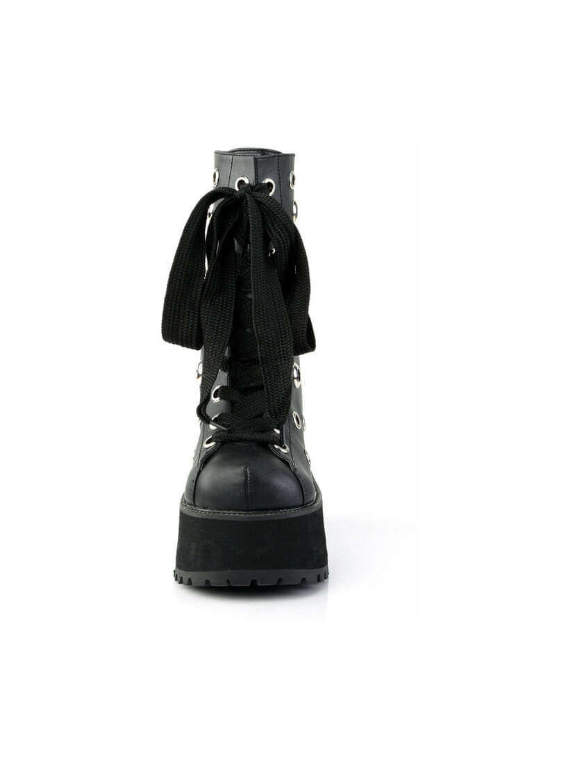 RANGER-310 black platform boots with grommets
