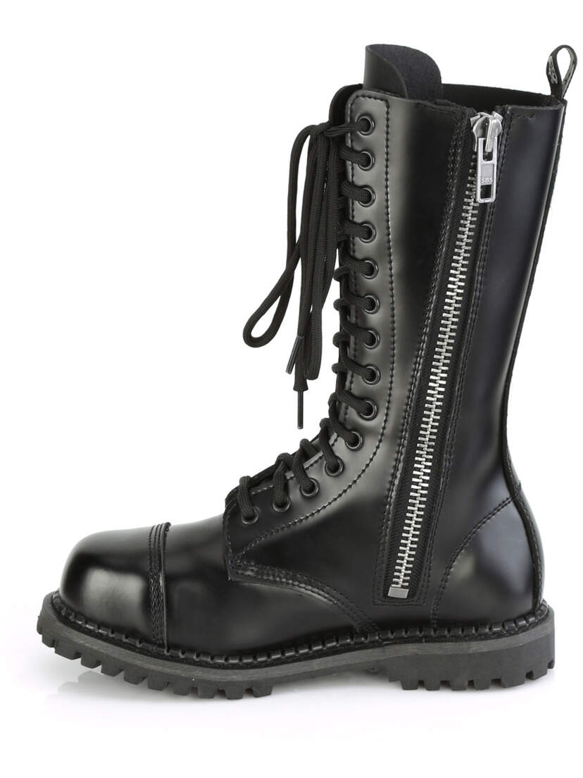 RIOT-14 Leather 14 Eyelet Lace-up Combat Boots