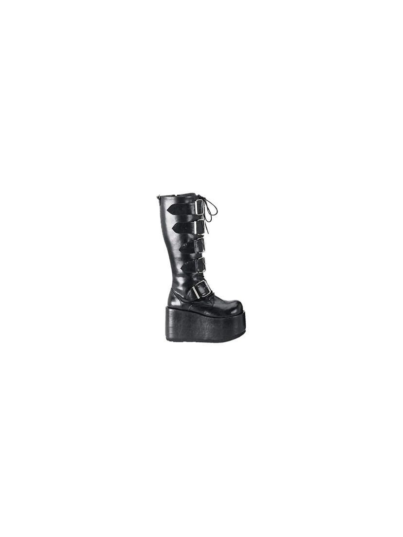 RIPSAW-518 Black Buckle Boots