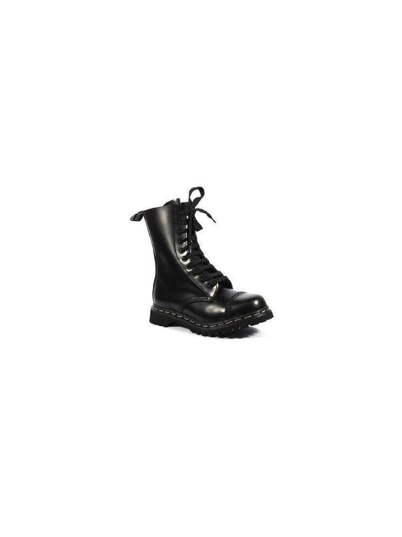 ROCKY-10 Black Leather Boots