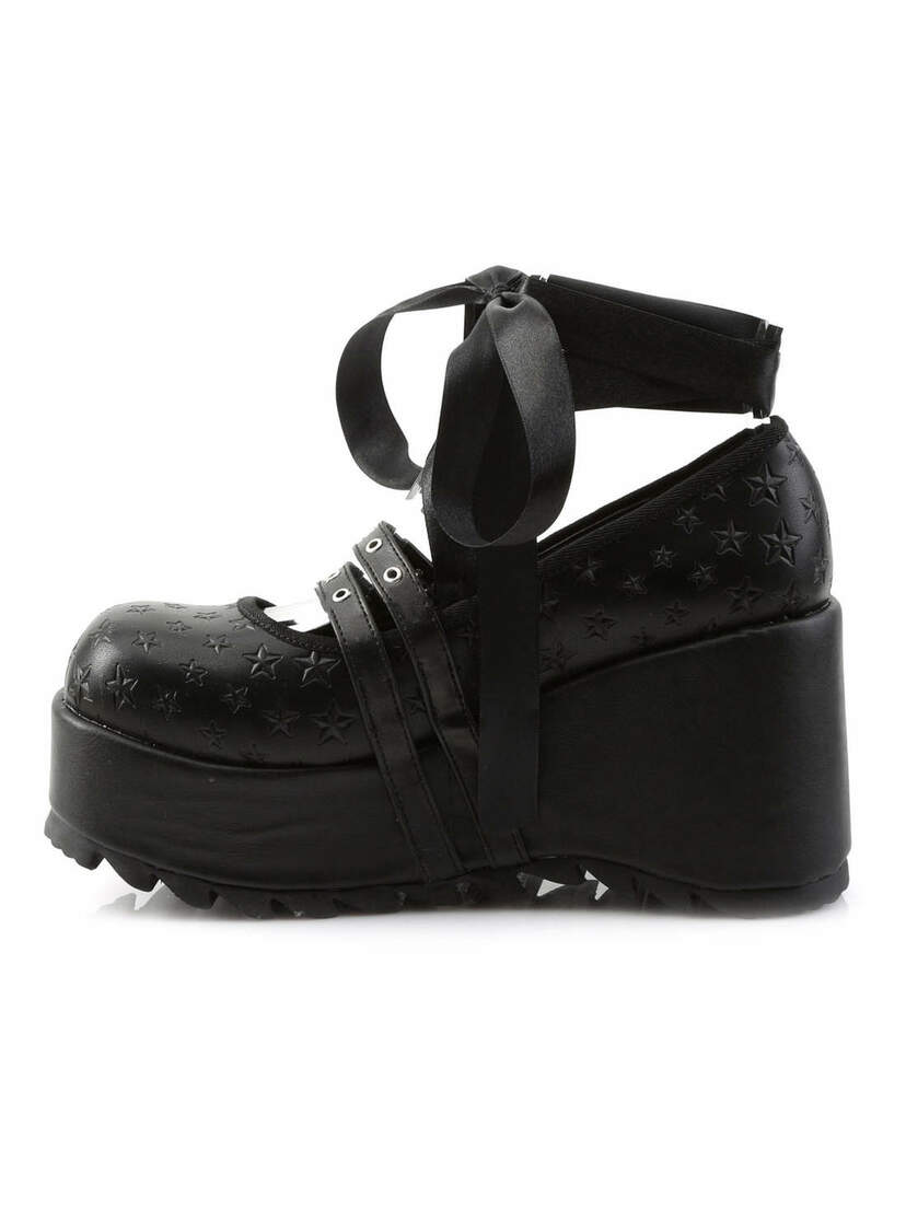 Scene-20 star platform shoes by Demonia