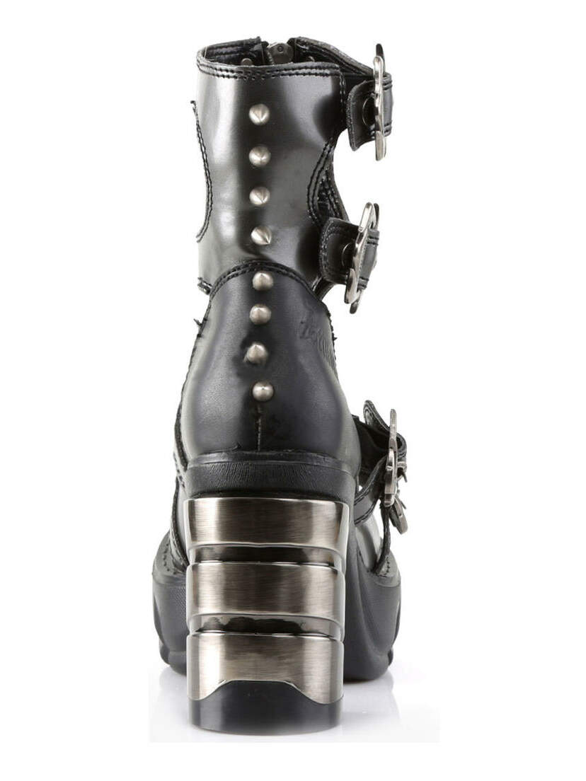 SINISTER-61 Black Chromed Boots