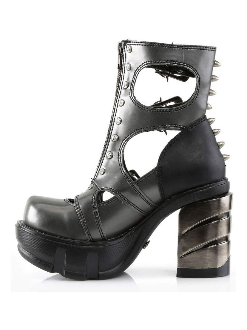 SINISTER-61 Black Chromed Boots