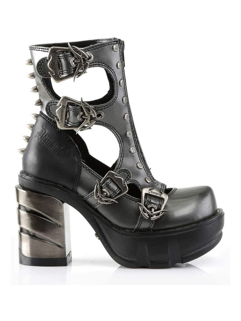 SINISTER-61 Black Chromed Boots
