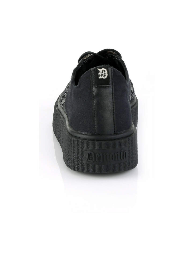 SNEEKER-107 Black Canvas Sneaker Creepers