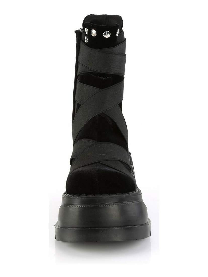STOMP-25 Velvet Platform Boots
