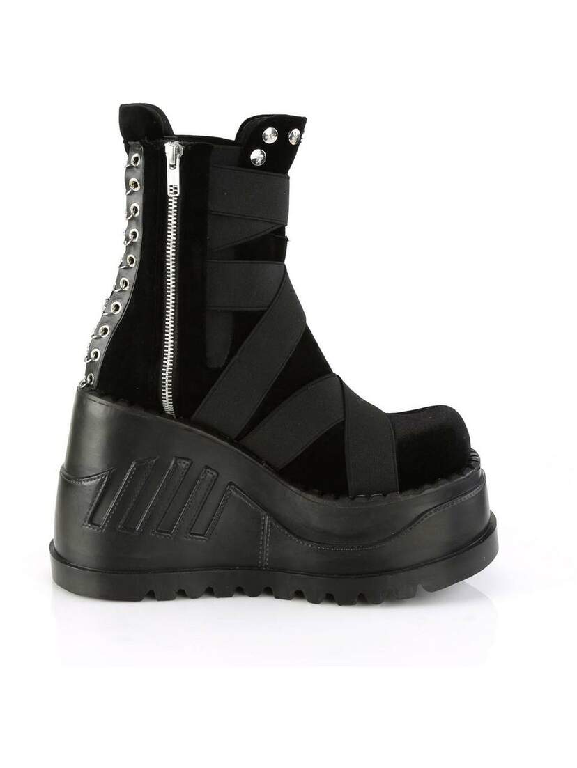 STOMP-25 Velvet Platform Boots