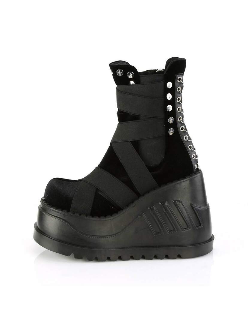 STOMP-25 Velvet Platform Boots
