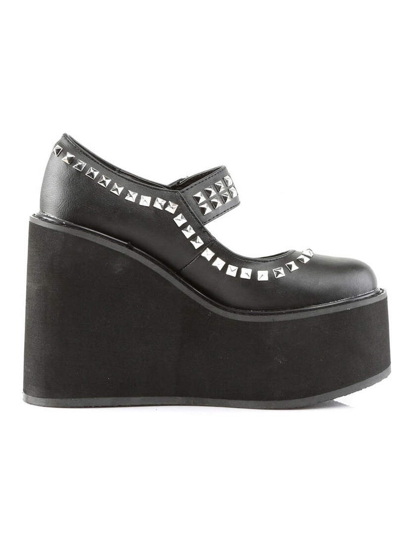 SWING-03 Black Platform Shoes