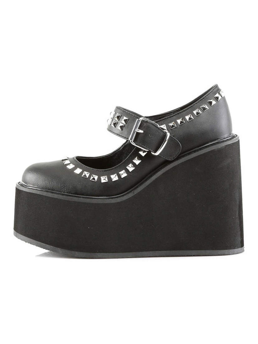 SWING-03 Black Platform Shoes