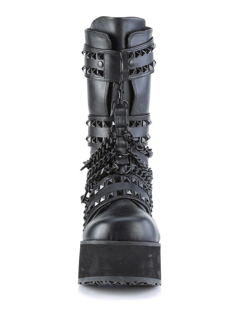 Trashville-138 Men's Platform Boots with Chains