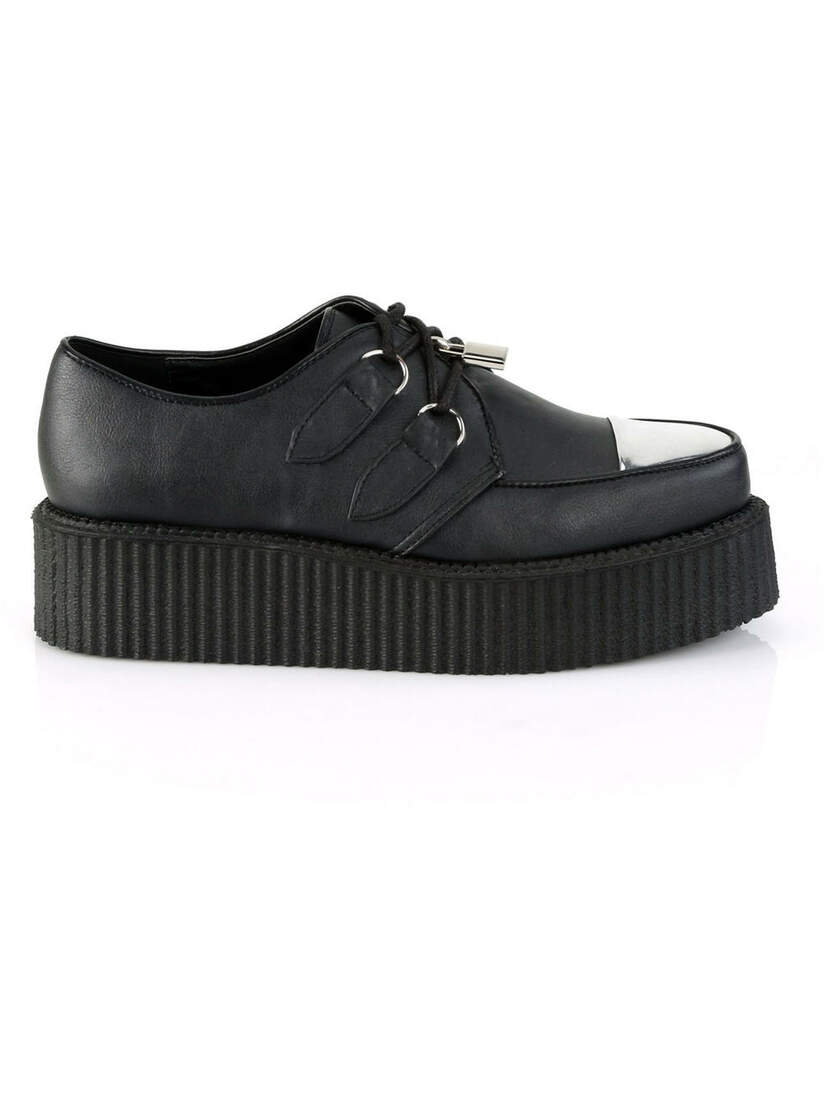 V-CREEPER-515 Silver Toe Creeper Shoes