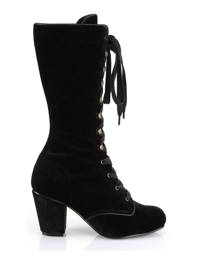 VIVIKA-205 Black Velvet Boots