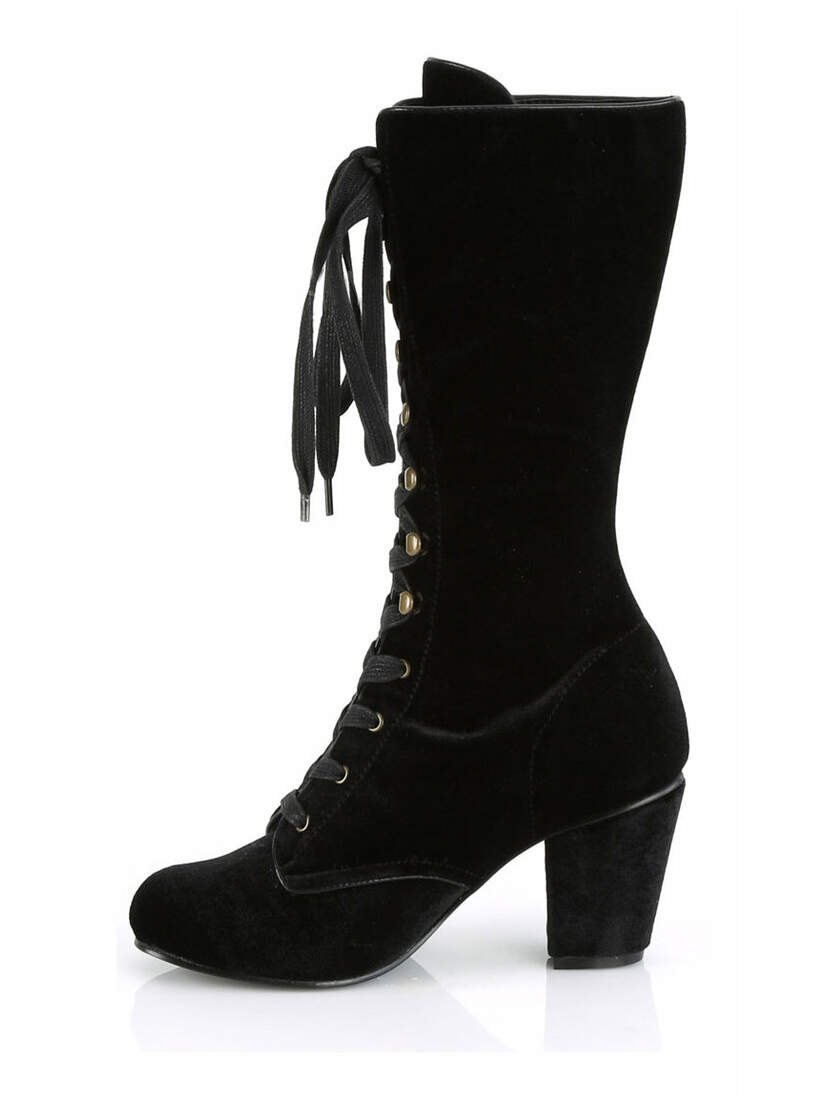 VIVIKA-205 Black Velvet Boots