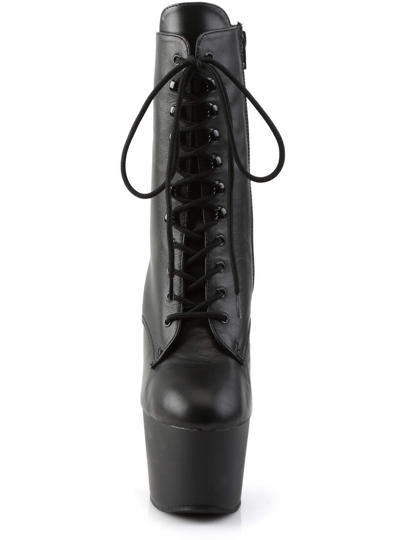 ADORE-1020 Black Leather Platform Boots