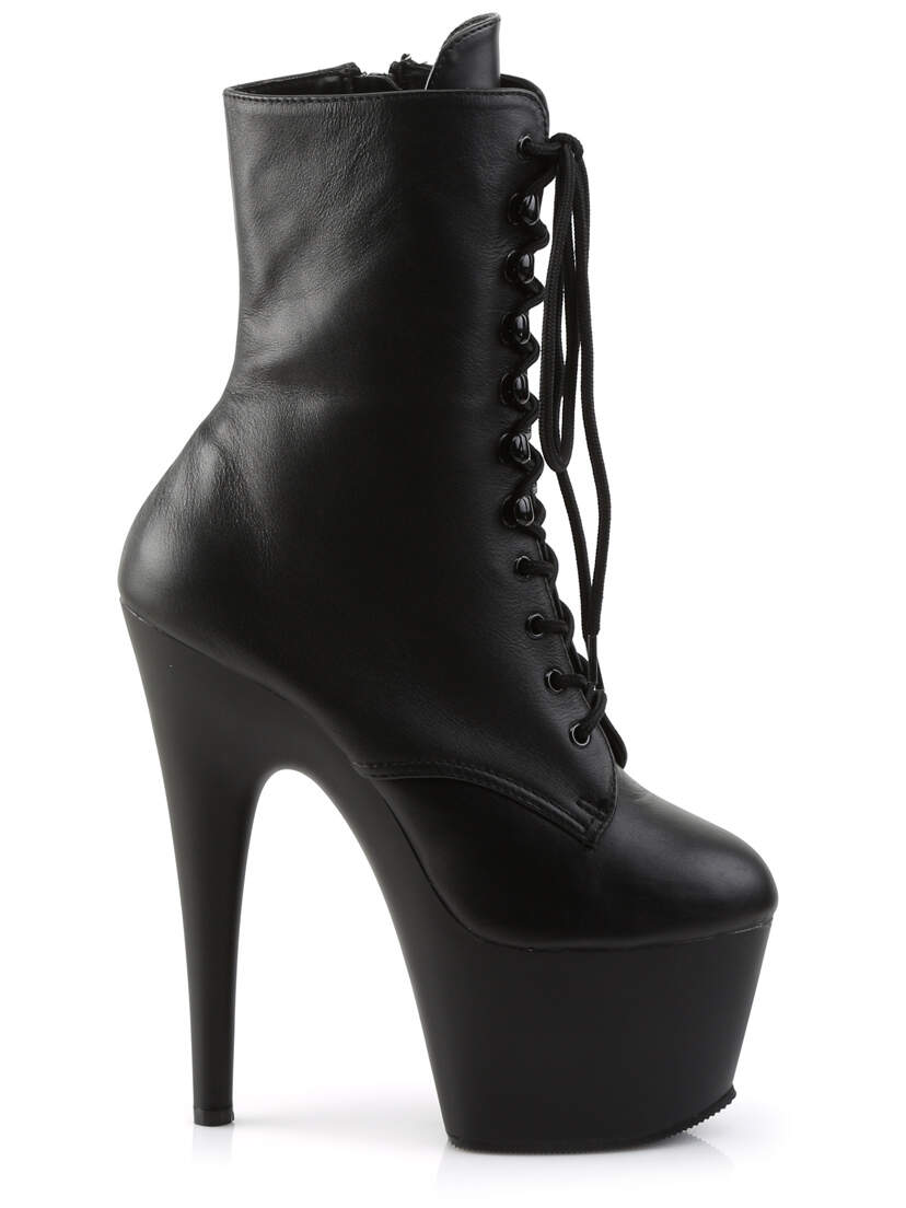ADORE-1020 Black Leather Platform Boots