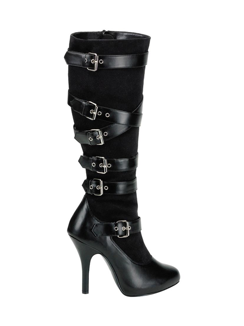 ARENA-2030 Black Heel Boots