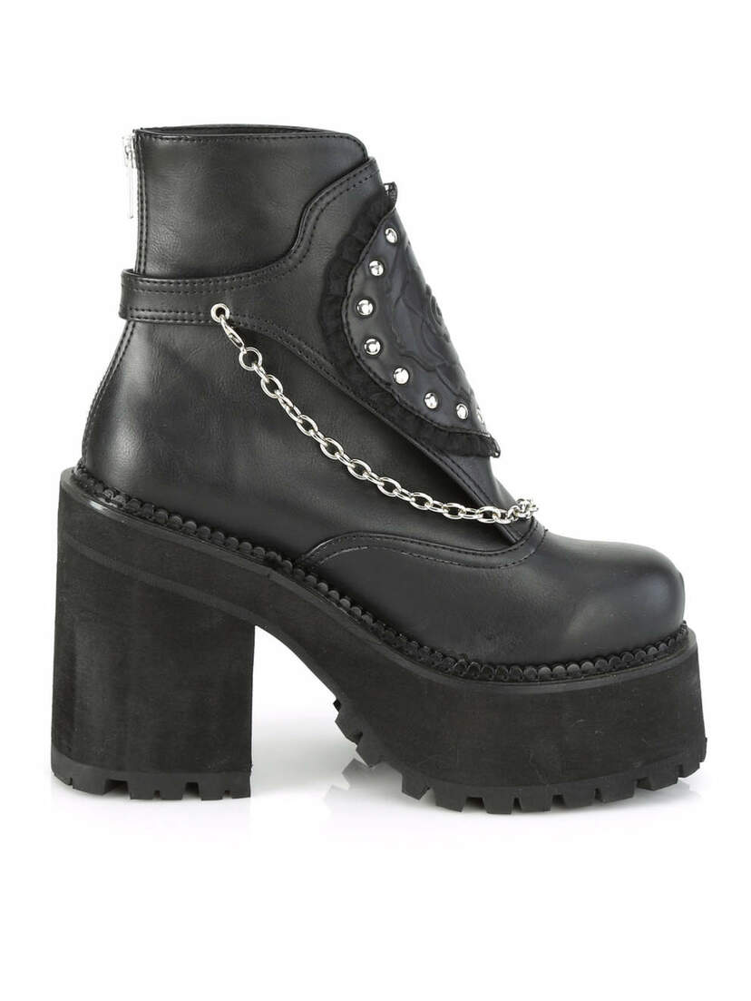 ASSAULT-55 Platform Boots with Roses