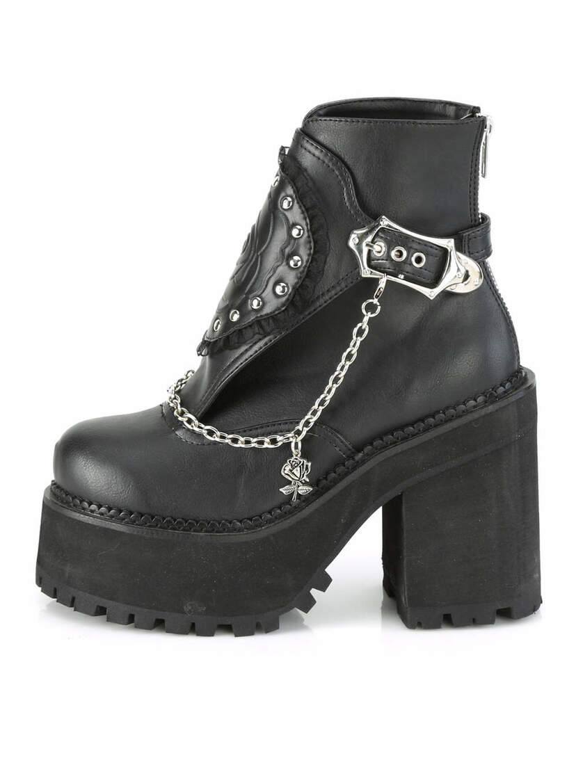 ASSAULT-55 Platform Boots with Roses