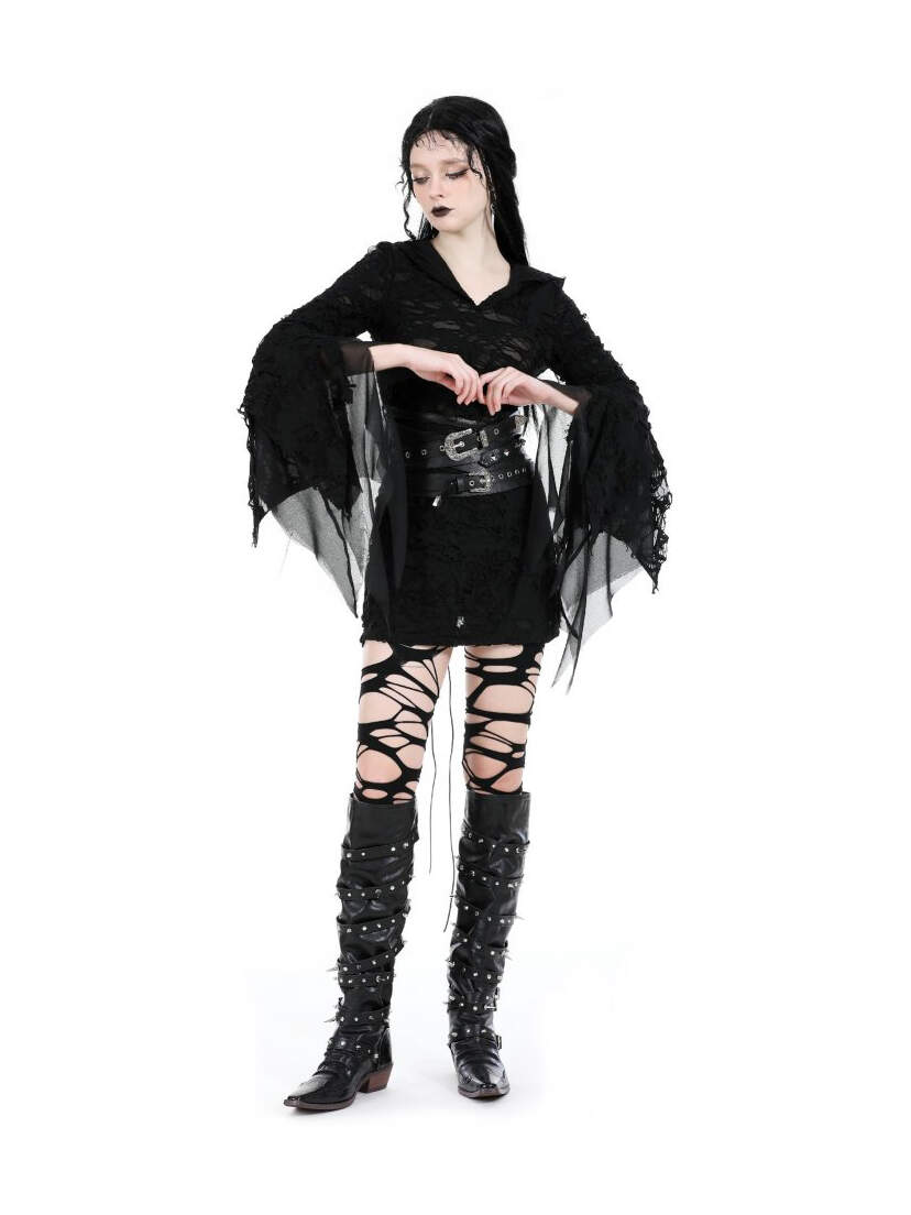 Aurora Ragged Slim Gothic Dress