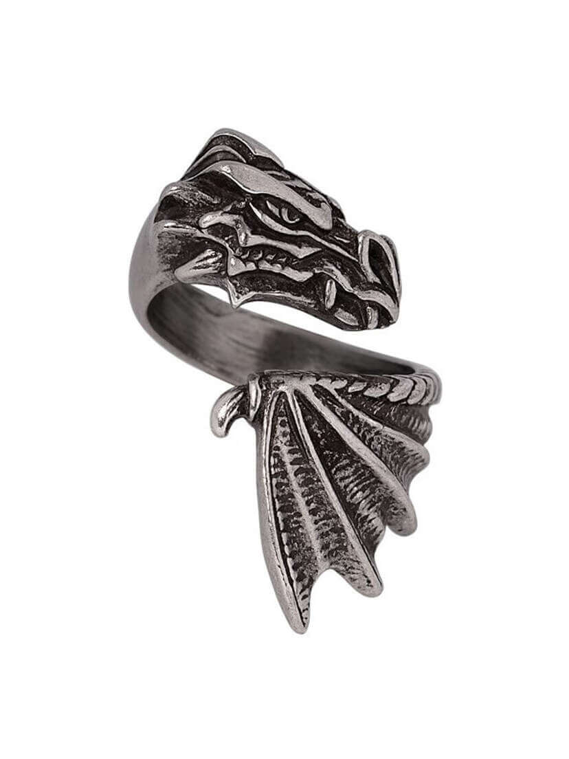 The Awakening Ring – Adjustable Pewter Dragon Ring