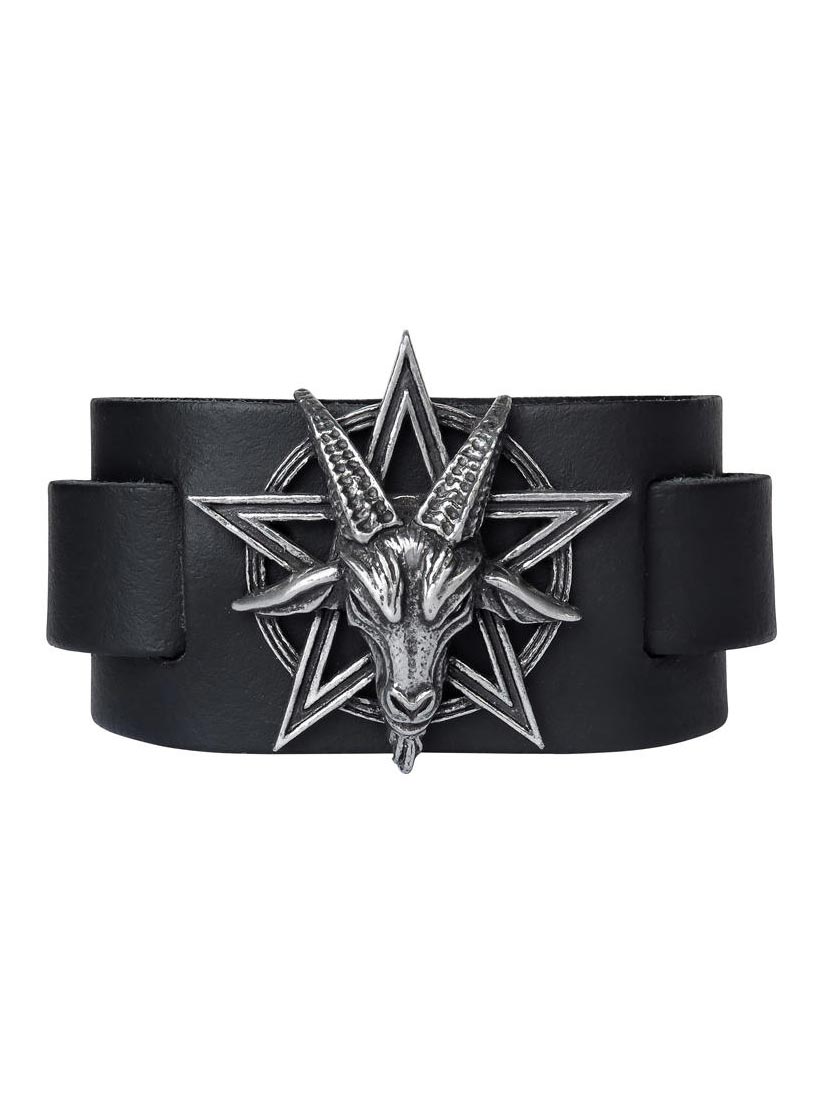 Baphomet Leather Bracelet