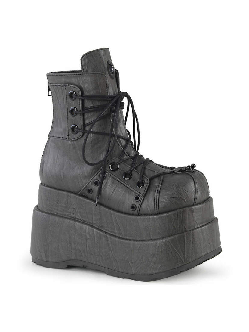 BEAR-120 Textured Vegan Leather Boots