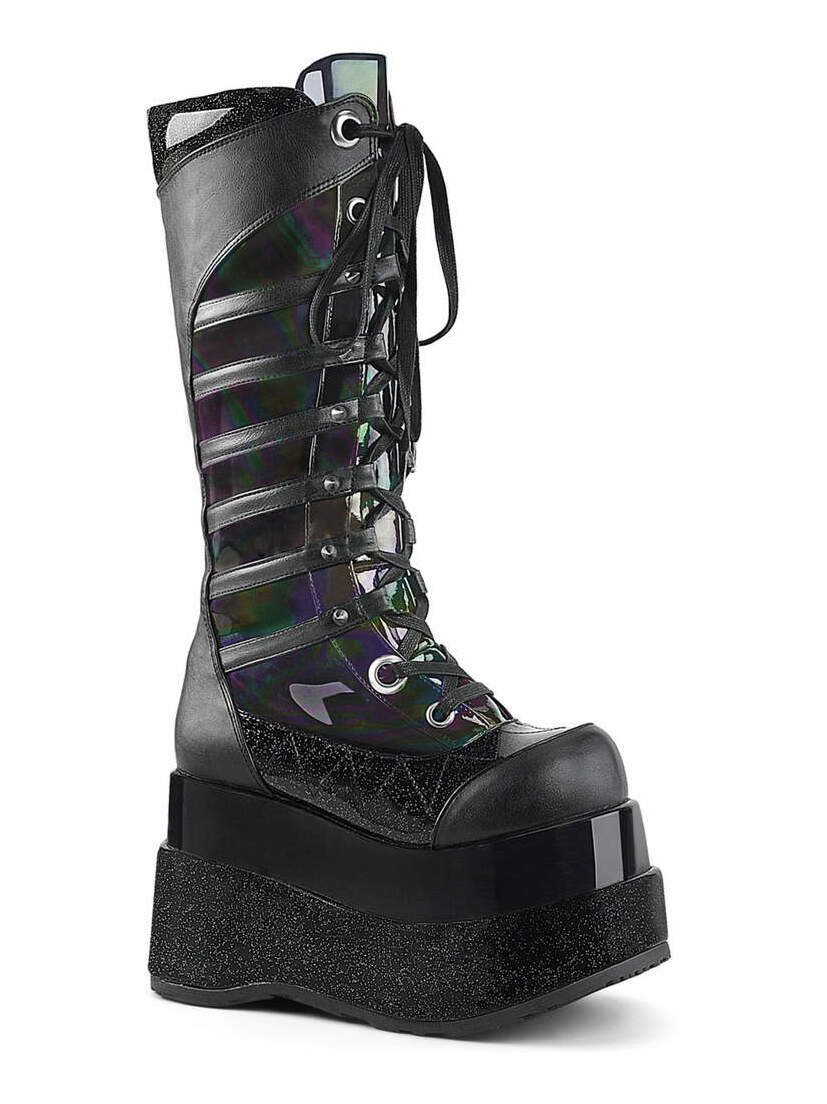 BEAR-205 Black Hologram Platform Boots BEAR-205 Black Hologram Platform Boots