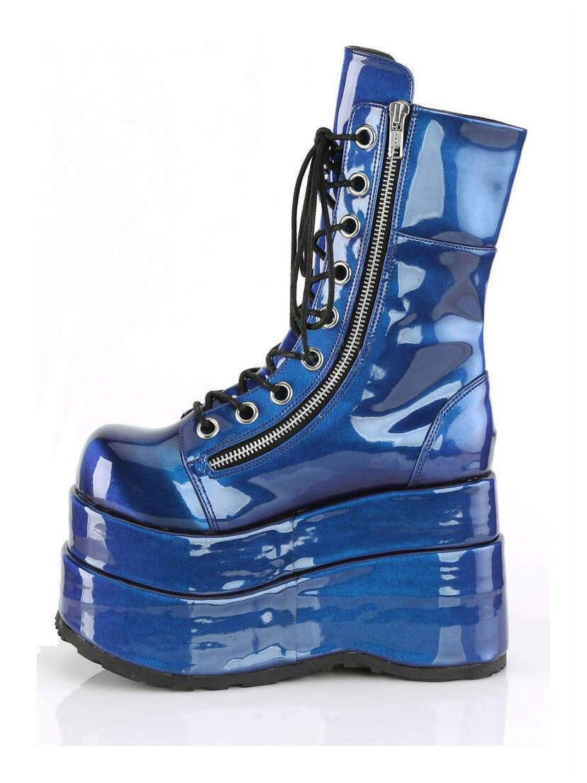 BEAR-265 Blue-Purple Platform Boots