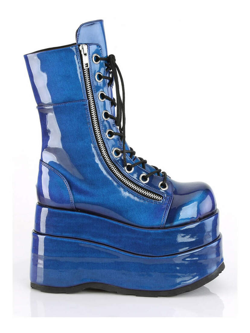BEAR-265 Blue-Purple Platform Boots