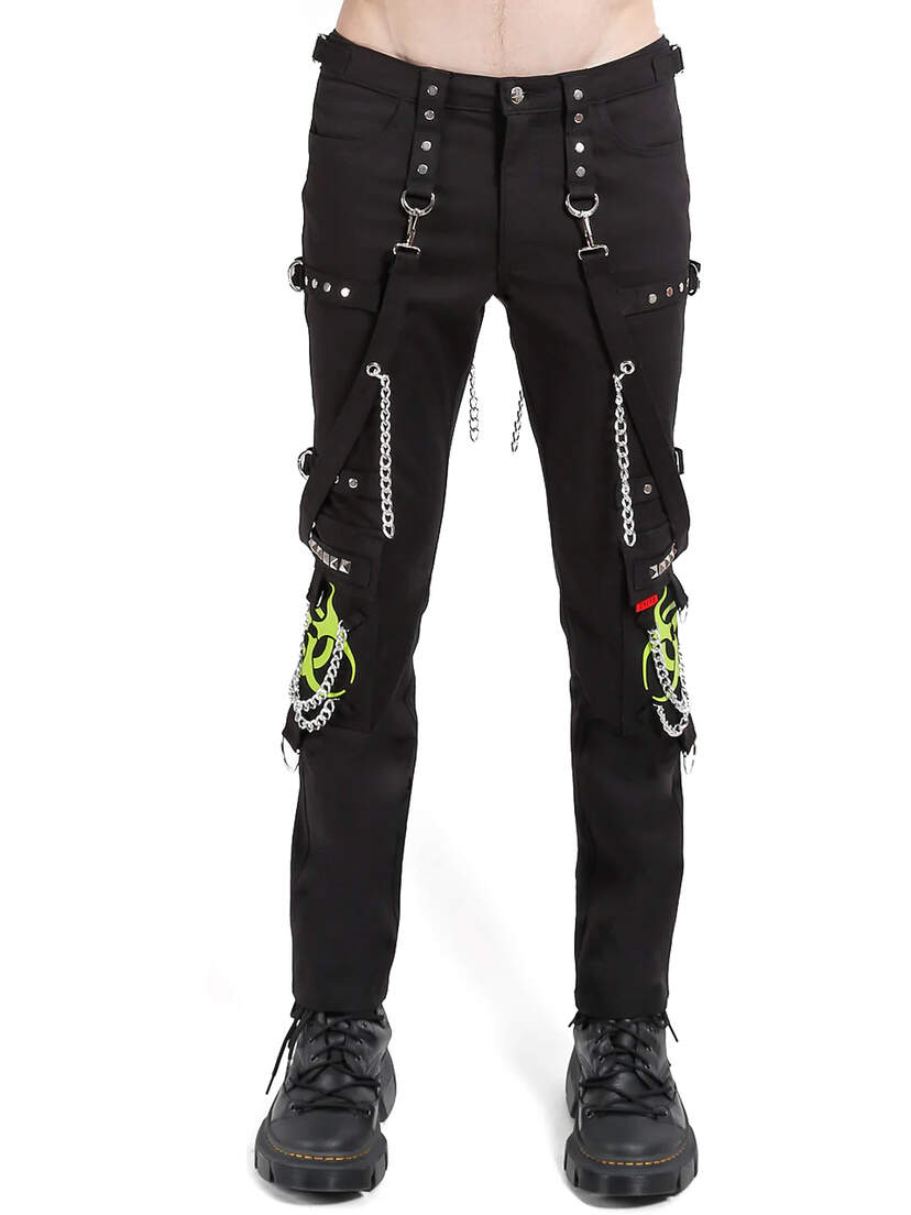 Bondage Pants with Biohazard Symbol