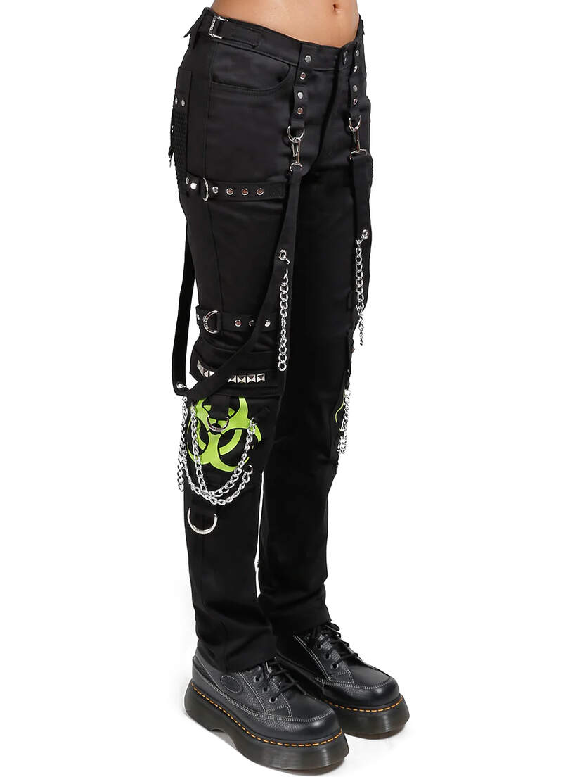 Bondage Pants with Biohazard Symbol