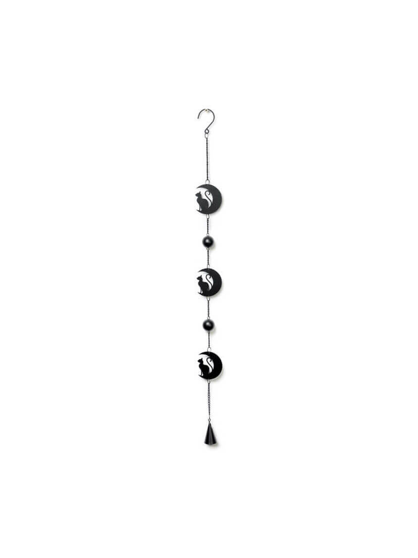 Black Cat and Moon Wind Chime