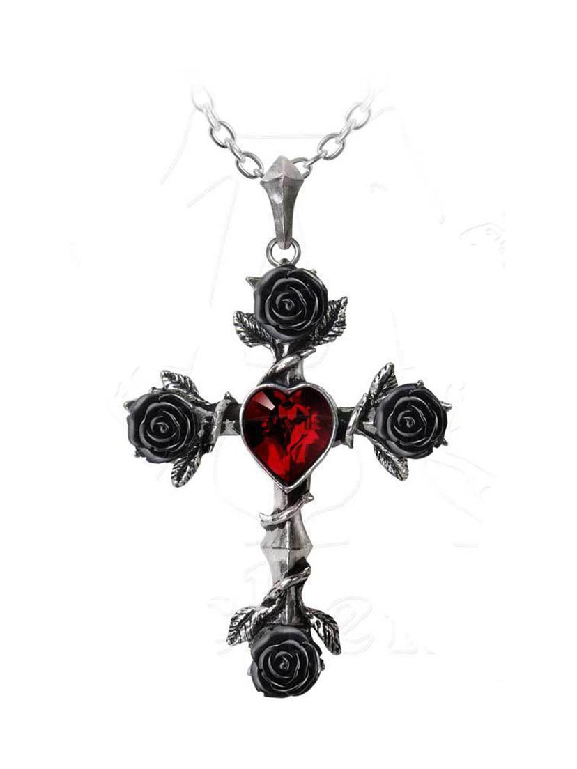 Black Rosifix Pendant Necklace