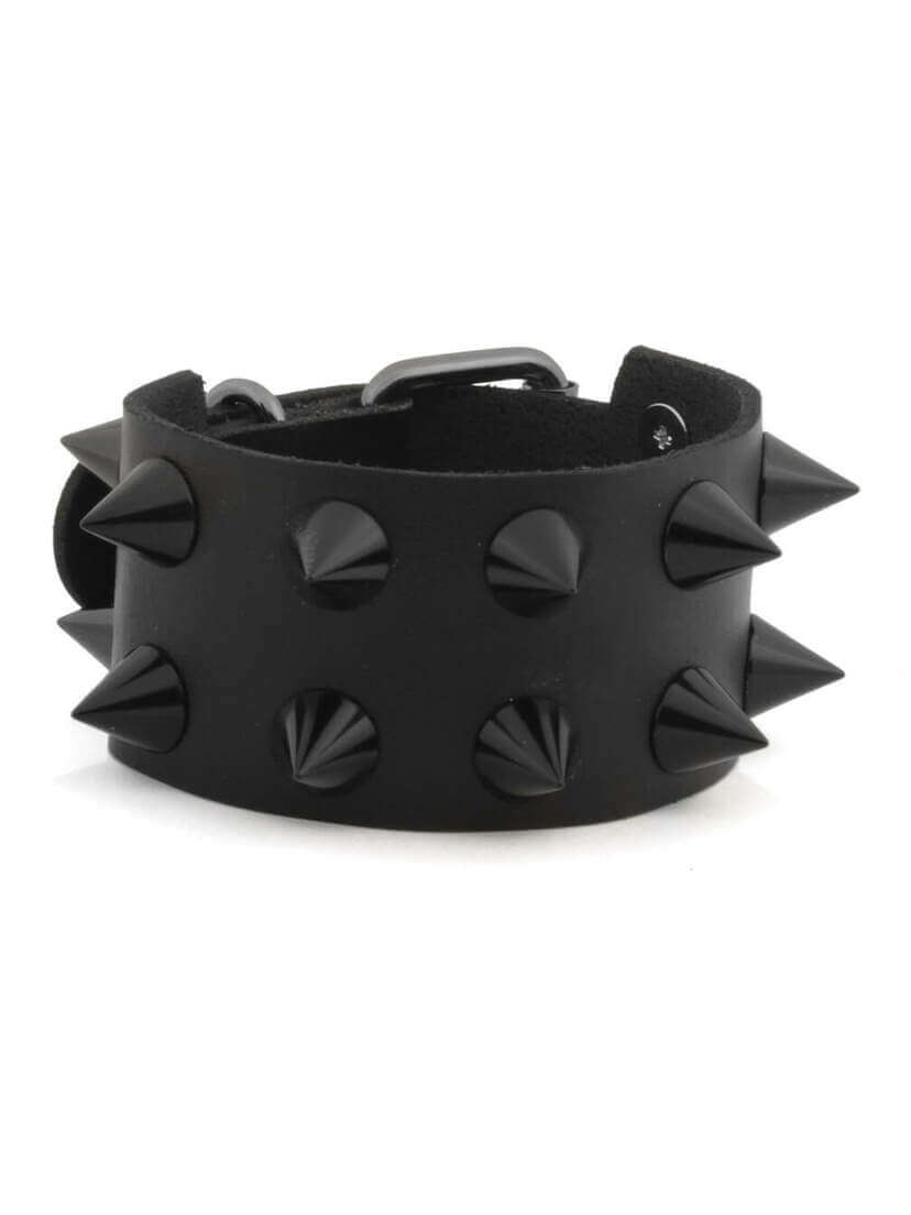 2 Row Black Cone Wristband