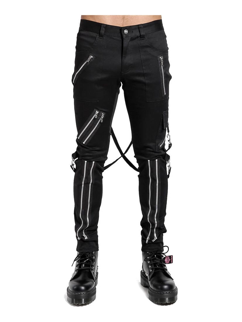 Rancid Men's Black Zipper Pants