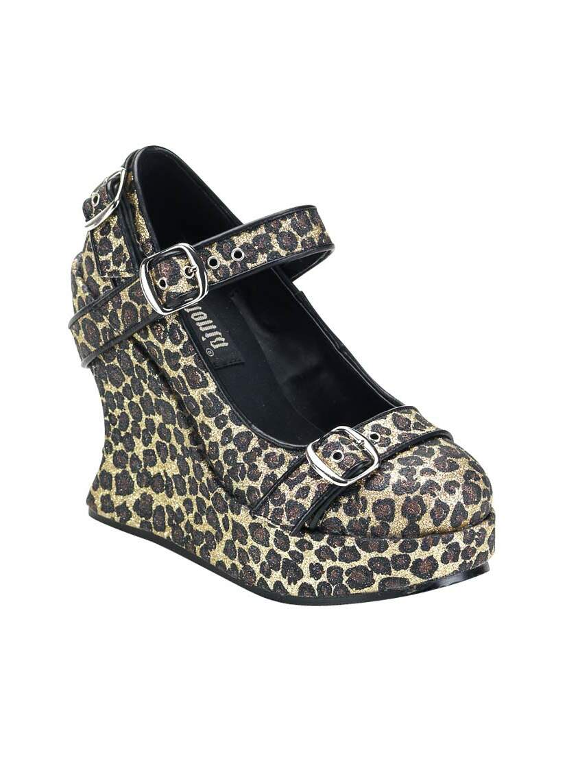 BRAVO-10G Glitter Leopard Wedges - Clearance BRAVO-10G Glitter Leopard Wedges - Clearance