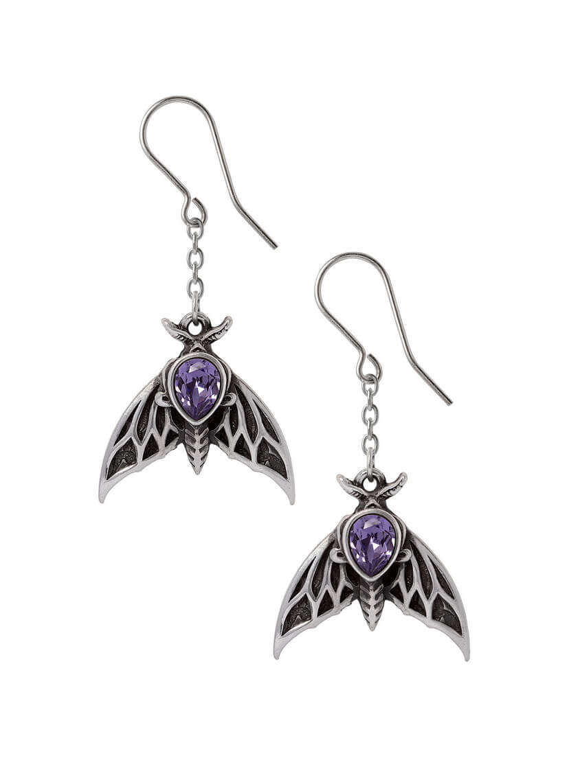 The Chartres Phantom Crystal Moth Earrings The Chartres Phantom Crystal Moth Earrings
